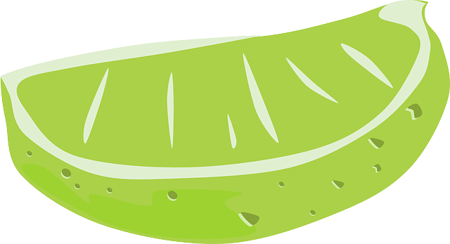 Green, Food, Slice, Fruit, Cartoon, Lemonade, Lemon - Lime Wedge Clipart (640x347), Png Download