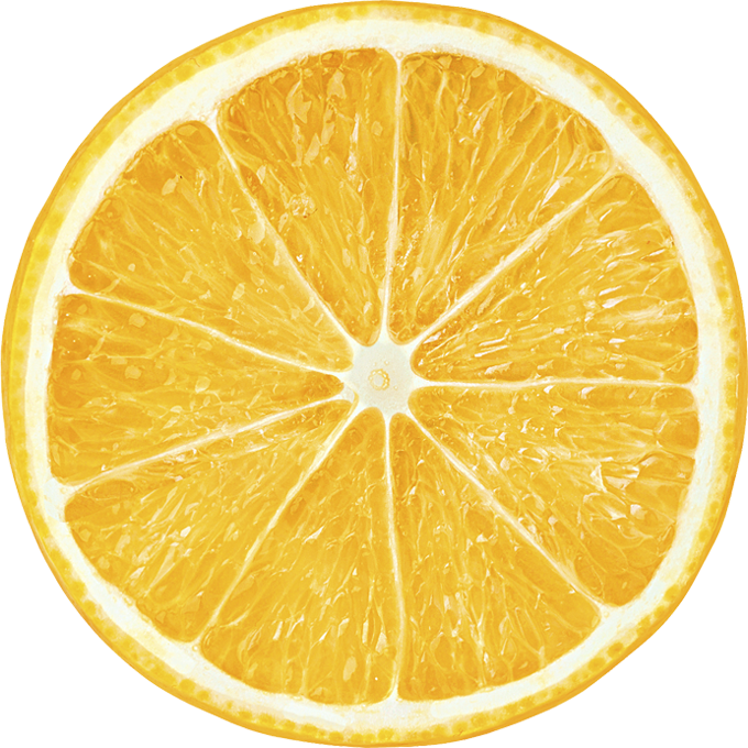 Citrus Orange - Round Orange Beach Towel (680x680), Png Download