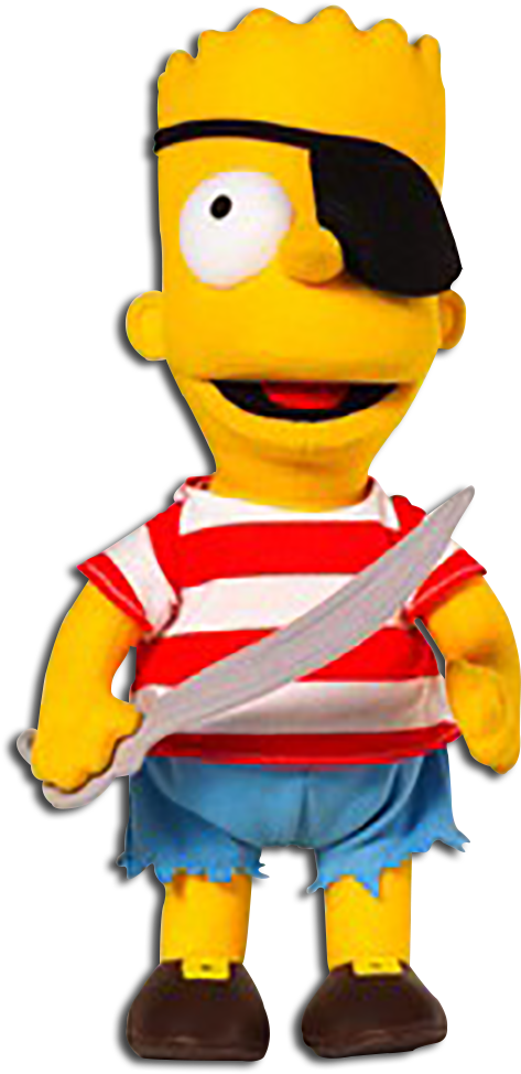 The Simpsons' Bart Simpson The Pirate Plush Doll - Homer Simpson Pirate (768x1000), Png Download