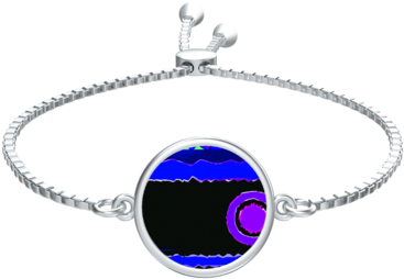 Abstract Art Coin Silver Bracelet - Bracelet (480x480), Png Download