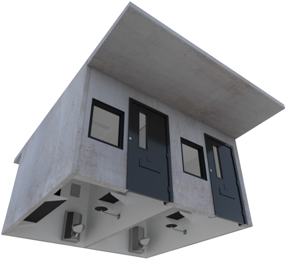 Prison Cell - Rear Chase - Concrete (612x612), Png Download