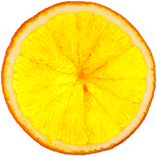 Orange Slice Orange Slice Fruit Food Fresh - Blood Orange (377x340), Png Download