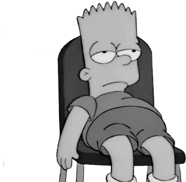 #mood #bartsimpson #sad Boy - Bart Simpson Stupid World (500x378), Png Download