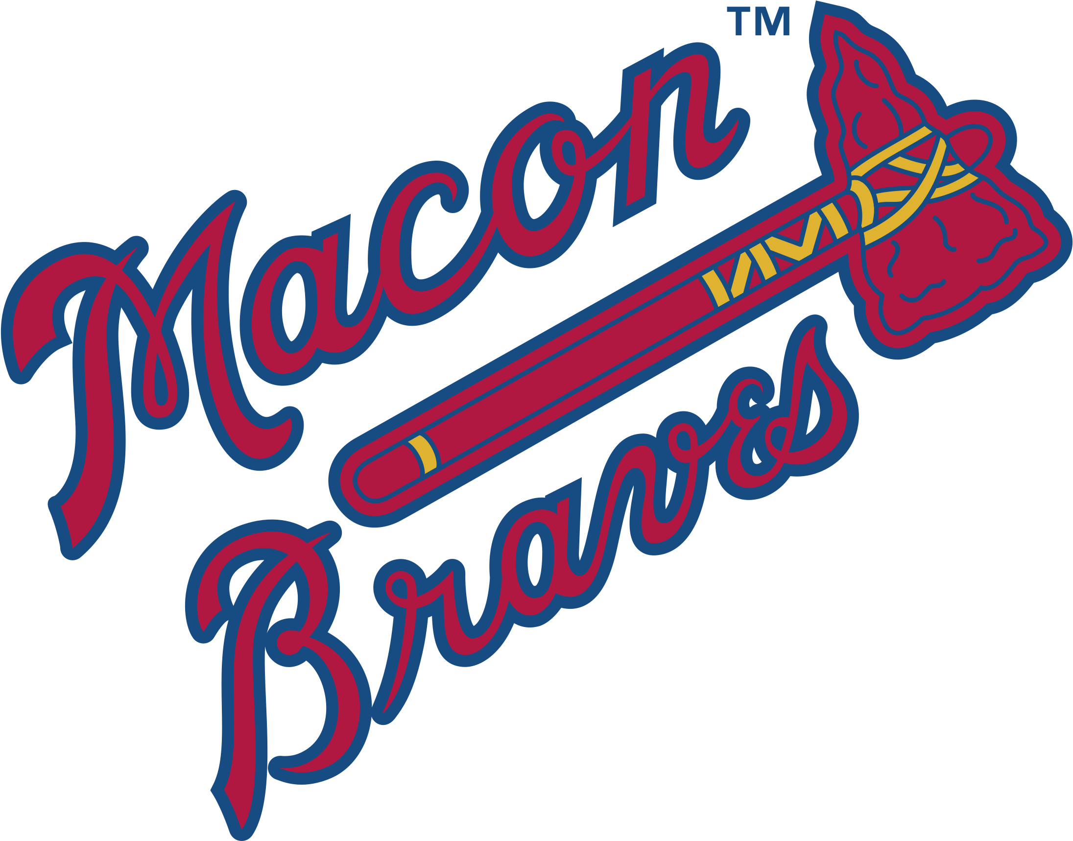Macon Braves Logo Png Transparent - Atlanta Braves (2400x2400), Png Download