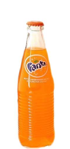 Fanta Softdrink Bottle Orangeaesthetic Orange - Soft Drink (240x513), Png Download