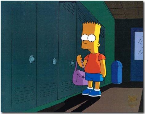 Bart Simpson - Simpsons Production Art Cel (473x473), Png Download