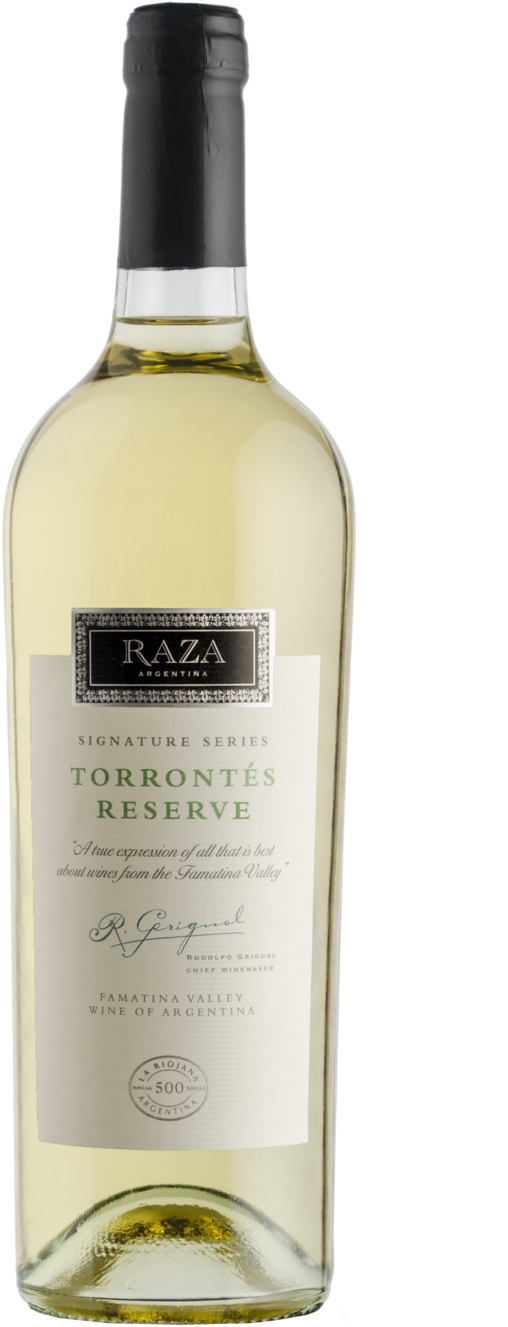 Lariojana Packshot Raza Signatureseries Reserve Torrontes - Bottle Wine Packshot Png (1000x1510), Png Download