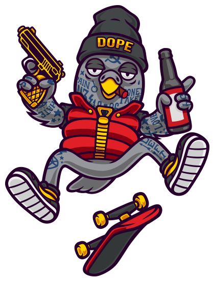 Thank You - Dope Cartoon Characters Png (600x579), Png Download