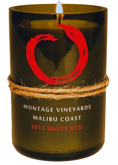 Wine Bottle Candle Made With Our Recycled Wine Bottles - Bottle (400x550), Png Download