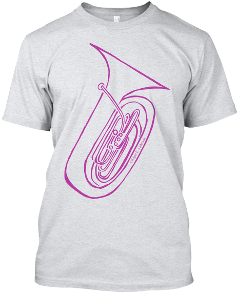 Tuba In Pink Ash T-shirt Front - T Shirt Writing Design (478x570), Png Download