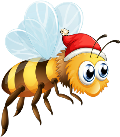 Bee Clipart, Bugs, Ladybugs, Butterflies, Happy Faces, - Bee Elves Christmas Oval Ornament (449x500), Png Download