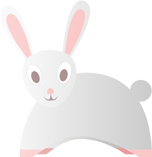 Rabbit Clipart Art And Craft - Cartoon (555x555), Png Download