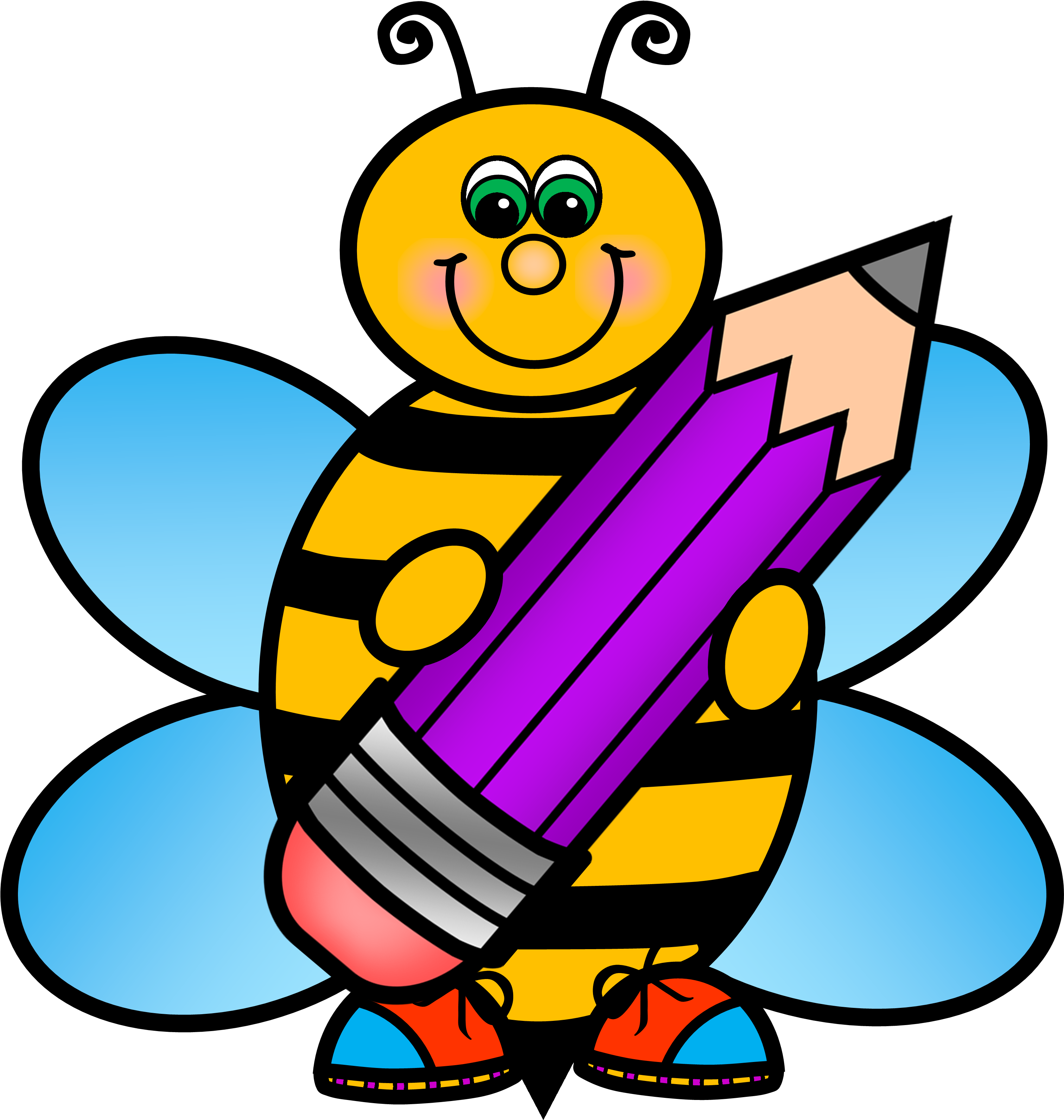 Bees Clipart Child - Bee Clip Art School (3145x3192), Png Download