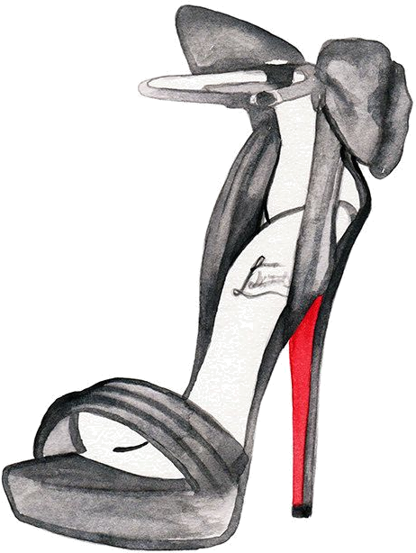 Chaussure - Fashion Drawings High Heels (570x728), Png Download