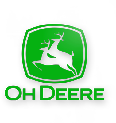 The Sticker Consists Only Of The Green Area Shown Below - Oh Deer John Deere (400x400), Png Download