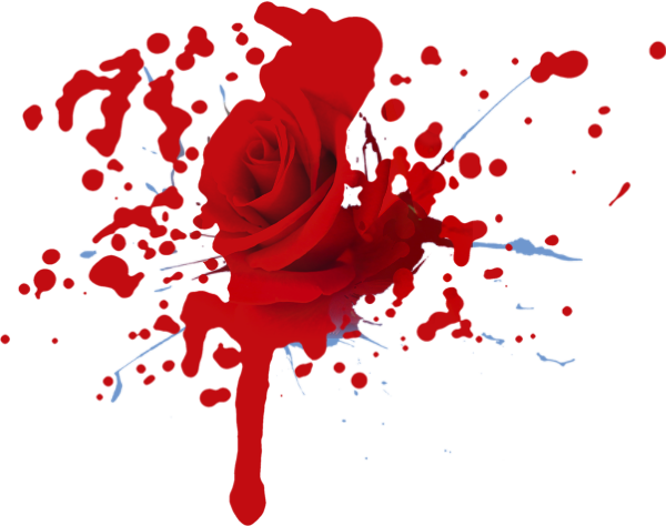 Paint Splatter Rose (600x474), Png Download
