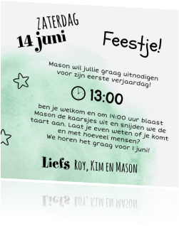 Gave Uitnodiging Voor Het Kinderfeestje Voor Een Jarige - Cosmetics (455x350), Png Download