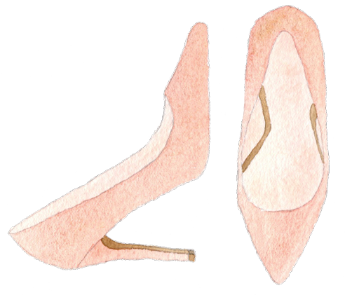 Watercolor-heels - Watercolor Painting (500x421), Png Download