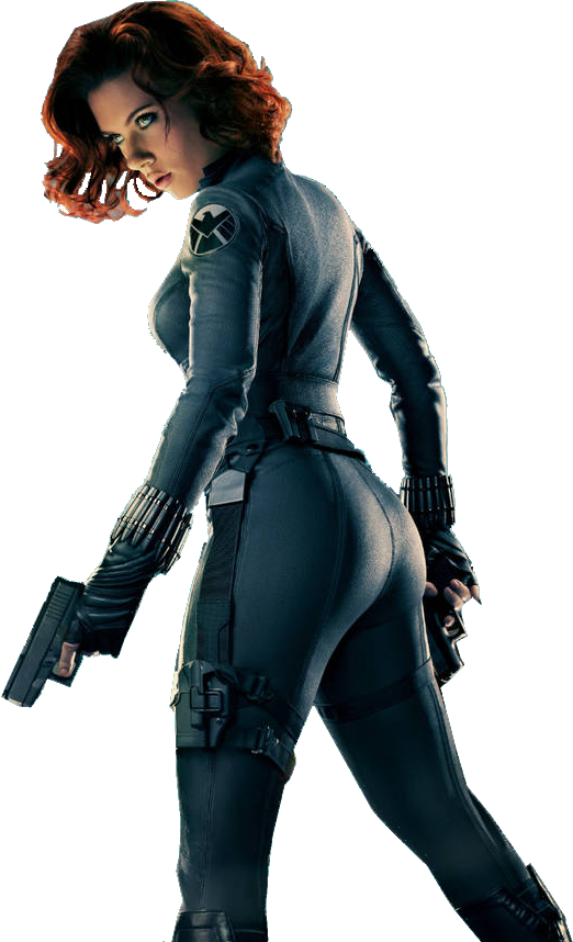 Black - Black Widow Back Marvel (522x858), Png Download