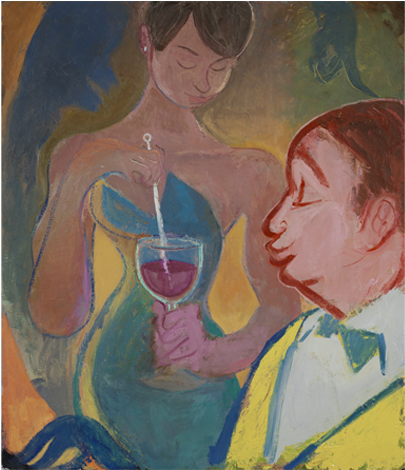 The Merry Widow, 2017, Oil On Canvas, - Modern Art (938x480), Png Download