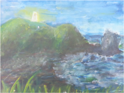 Is Being Attacked By A Oversized Black Widow - Painting (418x314), Png Download