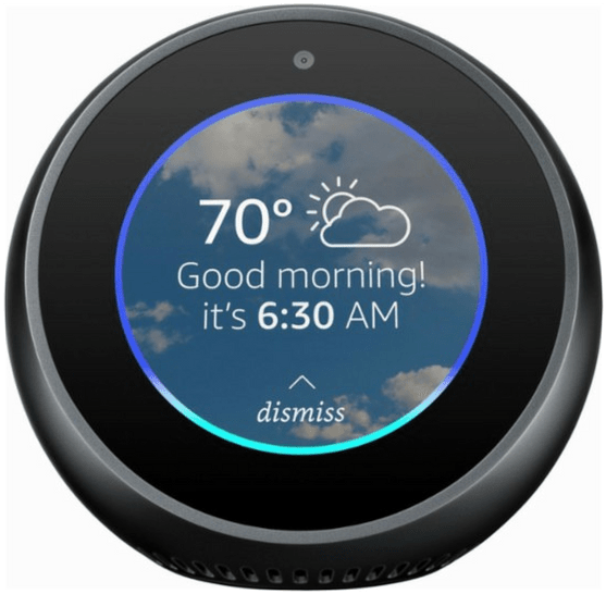 Echo Spot - Amazon Echo Spot - Black (600x600), Png Download