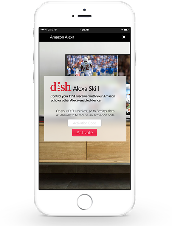 Alexa Skill On Iphone To Control Your Dish Receiver - Hopper (577x755), Png Download