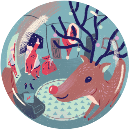 K - Reindeer (620x443), Png Download