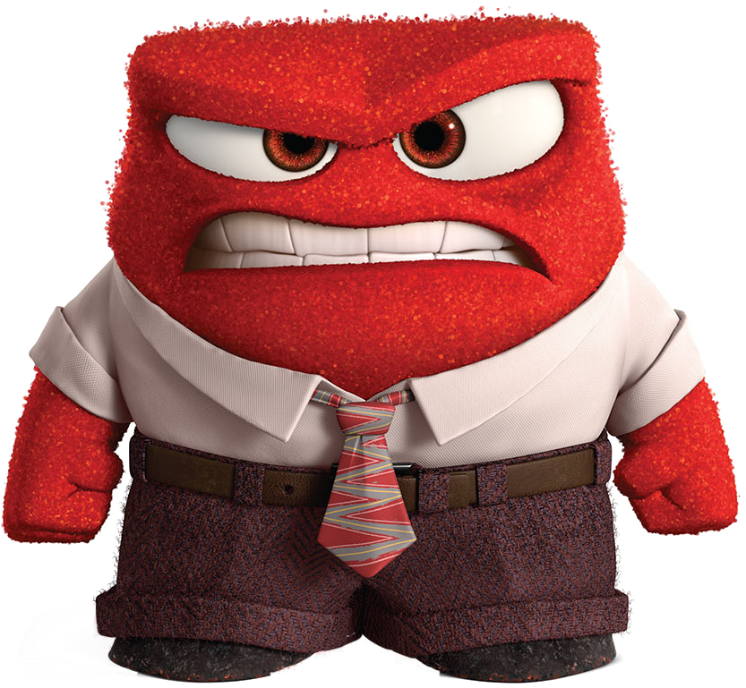 Anger Fear Inside Out Characters - Inside Out Anger Png (862x844), Png Download