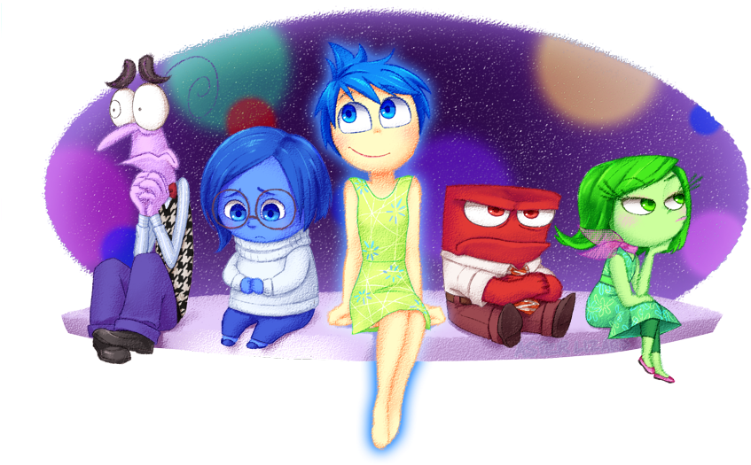 Simple Roller Coaster Drawing Picture Black And White - Fan Art Disney Inside Out (900x563), Png Download