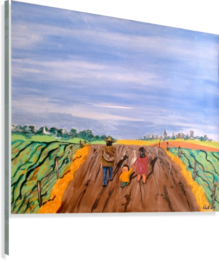 Moving To Town Canvas Print - Painting (429x511), Png Download