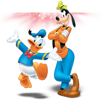 Donald And Goofy Havin' - Cardboard Cutouts: Goofy, 170x84in. (475x355), Png Download