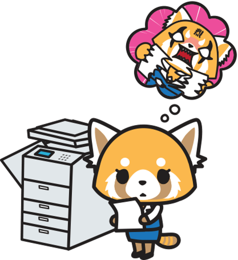 One Of Sanrio's Newest Characters She Is Stressed Out - Angry Red Panda Sanrio (417x455), Png Download