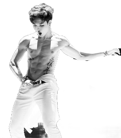Abs - Stickers - Bts - Kpop - Parkjiminfre - - Bts Vs Block B Jimin (499x569), Png Download