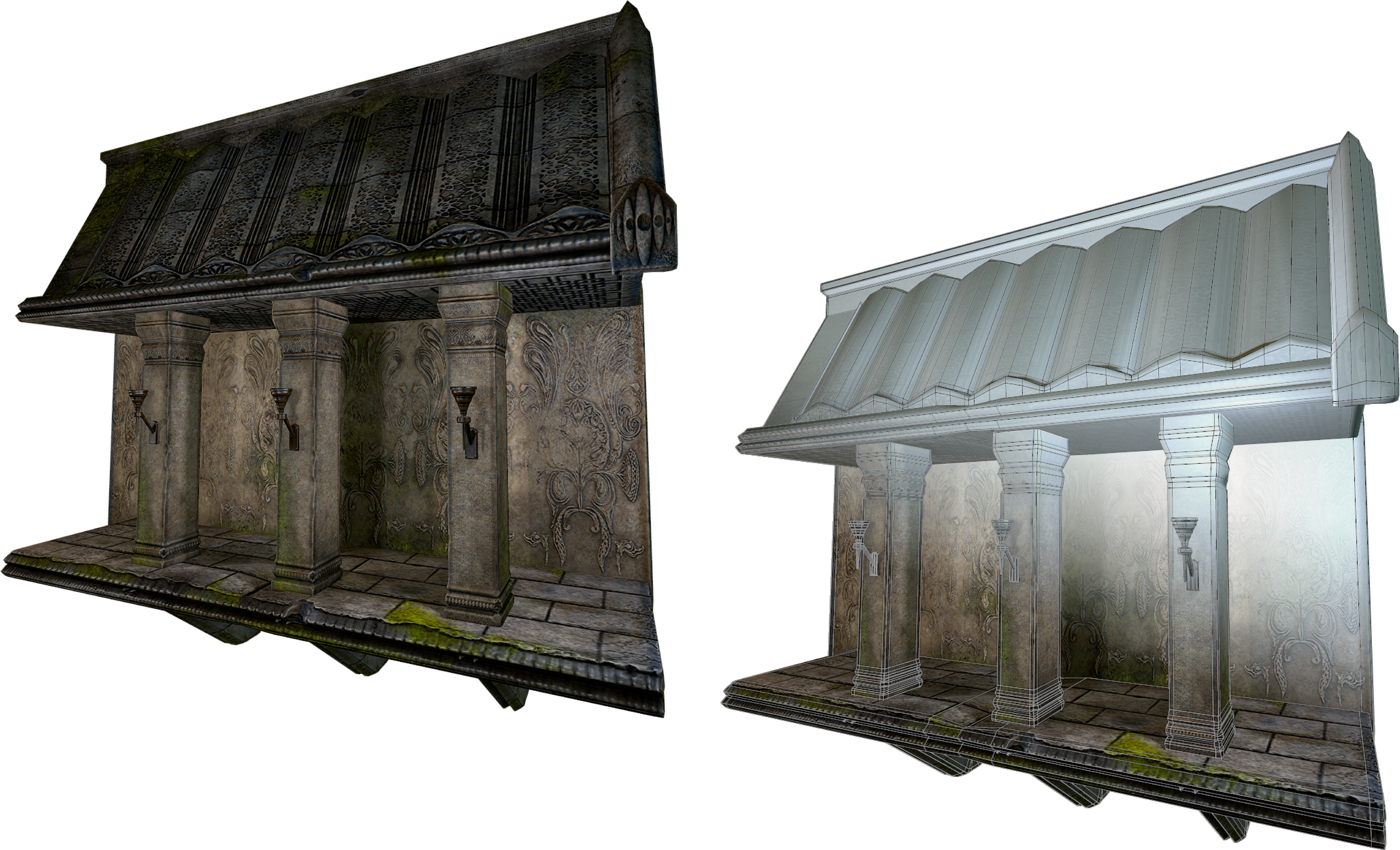 Largetorch - Dragonmacro - Fulltemple - 3d Portfolio55 - Roof (7967x4484), Png Download