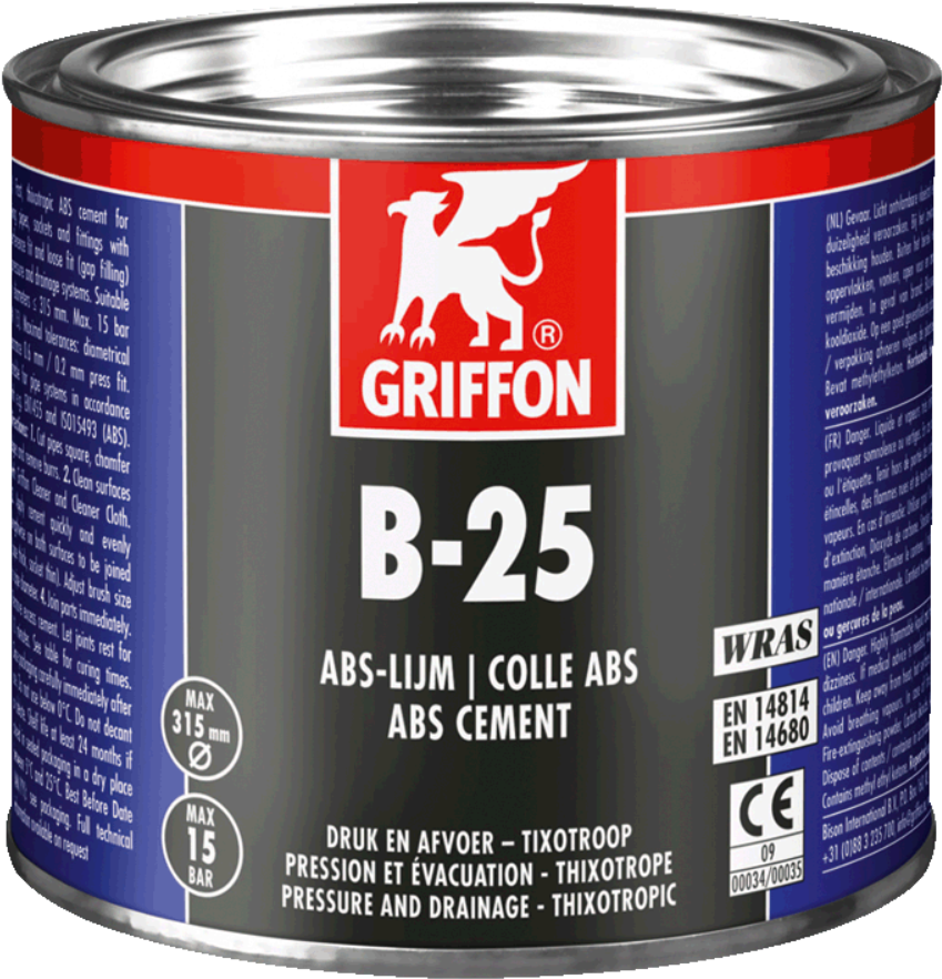 B-25 - Colle De Raccord Griffon Uni 100 Pvc 1000 Ml (1088x1280), Png Download