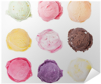 Set Of Ice Cream Scoops On White Background Poster - Rau Def Delicacy (400x400), Png Download