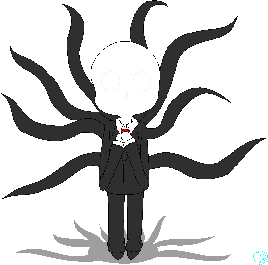 Slenderman In Rainbow Suit By Sandra1328 - Imagenes De Slenderman Kawaii (566x547), Png Download