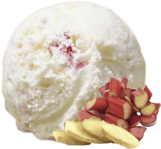 Rhubarb And Ginger Scoop - New Forest Ice Cream Ltd (640x607), Png Download
