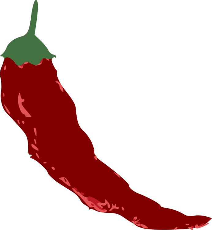 Chili Pepper Chili Con Carne Cayenne Pepper Vegetarian - Spicy Clipart (692x750), Png Download
