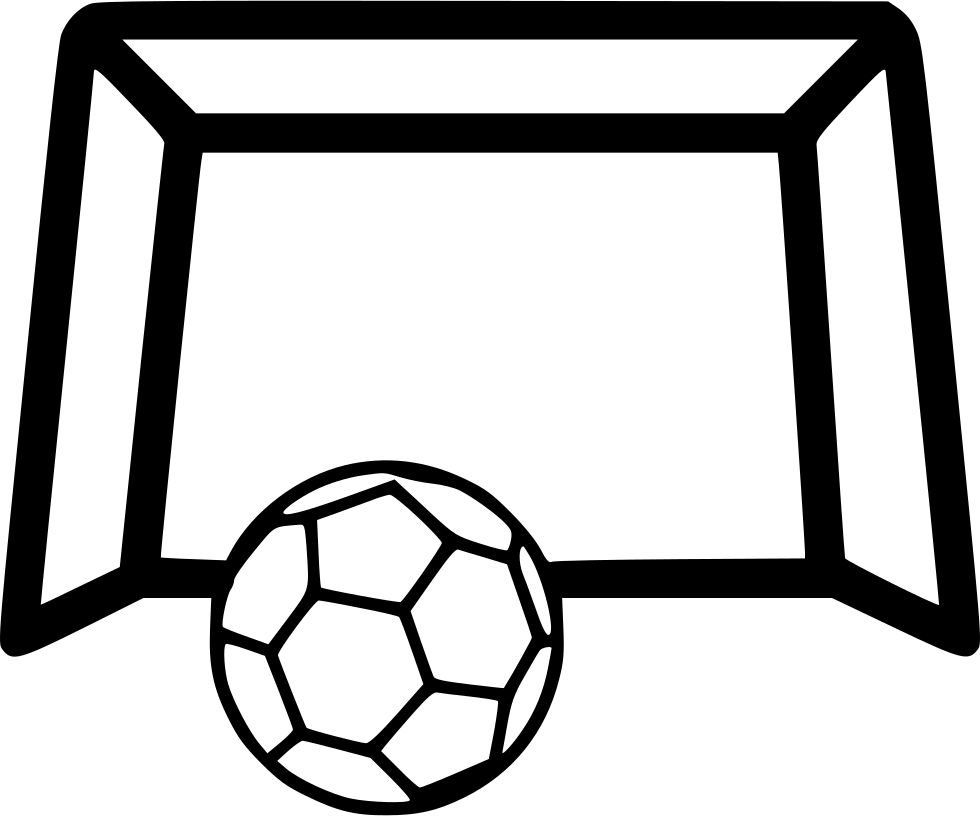 Goal Svg Png Icon Free Download - Set Of Balls Clipart Black And White (980x816), Png Download
