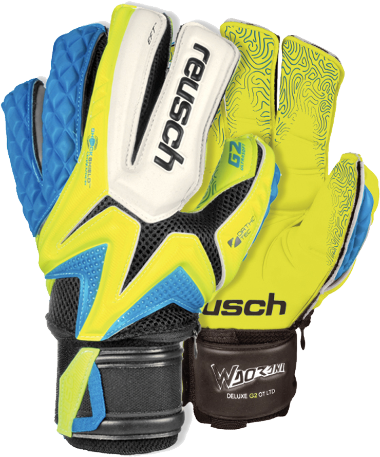 Reusch Waorani Deluxe G2 Ortho Tec Gk Gloves (blue/orange) (1000x1000), Png Download