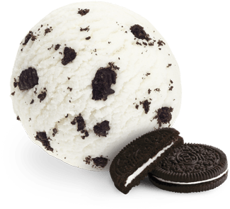 Oreo Popsicle Png - Oreo Ice Cream Scoop (400x360), Png Download