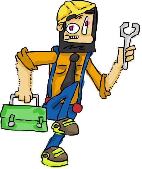 Construction Worker - Cartoon (470x560), Png Download