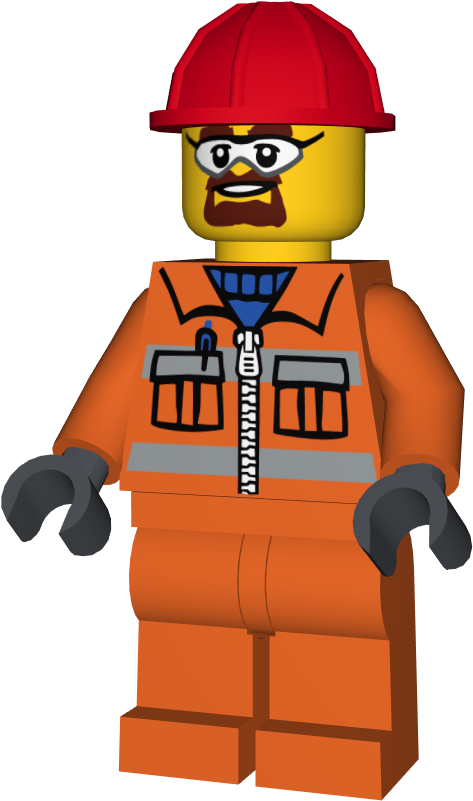 Lego Minifigure Cty483 Construction Worker - Lego City Minifigure Minifig Construction Worker With (1440x900), Png Download