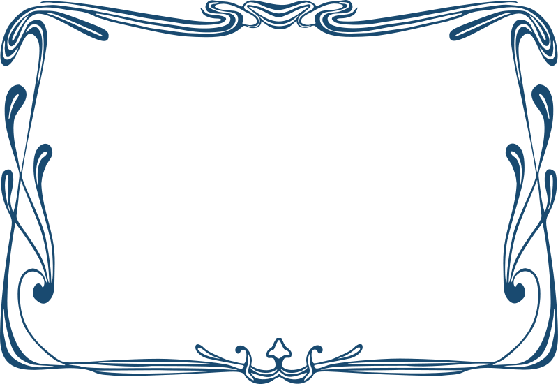 Ephemeride-panneau - Frame Art Nouveau (800x550), Png Download
