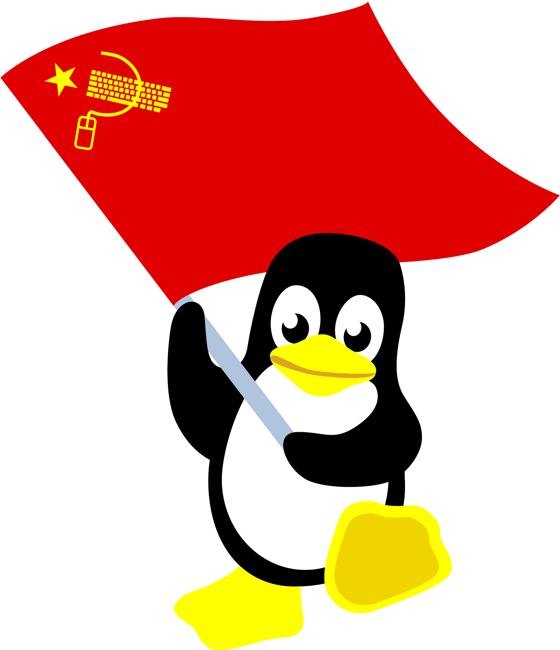 This Free Icons Png Design Of Hacker Commie Tux (2066x2400), Png Download