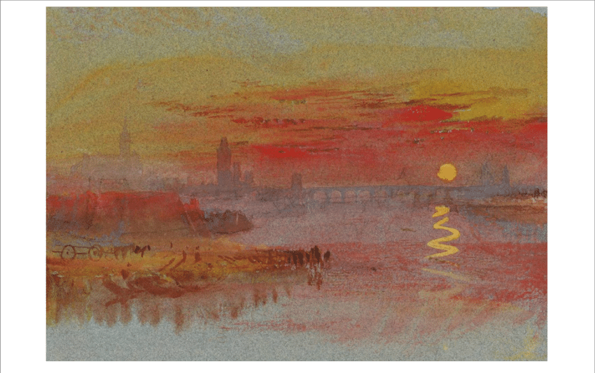 In The Nineteenth Century, Painters Like Turner Effectively - William Turner The Scarlet Sunset (850x534), Png Download