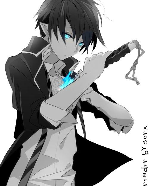 Png Anime Boy By Oanhcena - Rin Anime Ao No Exorcist (500x624), Png Download