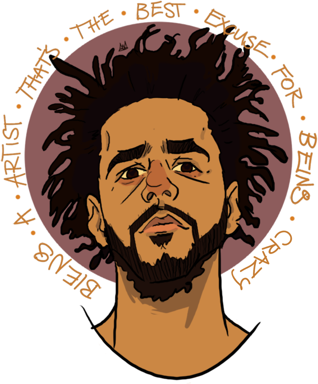 Visit - J Cole Art Png (1280x1530), Png Download